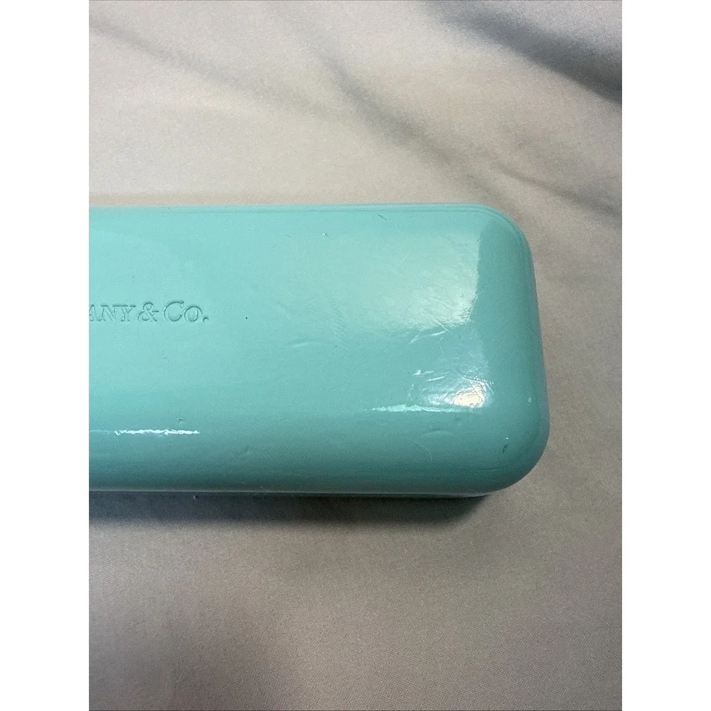 Authentic Tiffany & Co. Hard Clamshell Eyeglass Sunglasses Case Only Blue